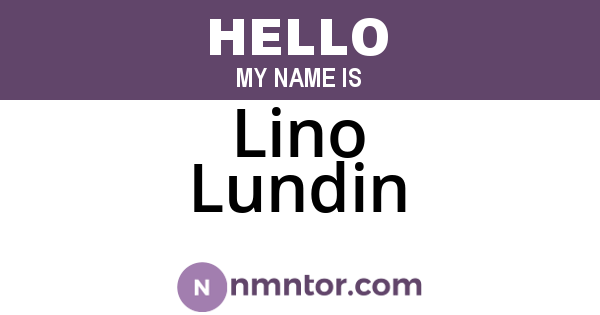 Lino Lundin