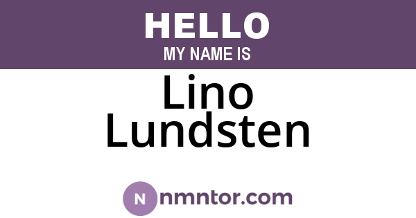 Lino Lundsten