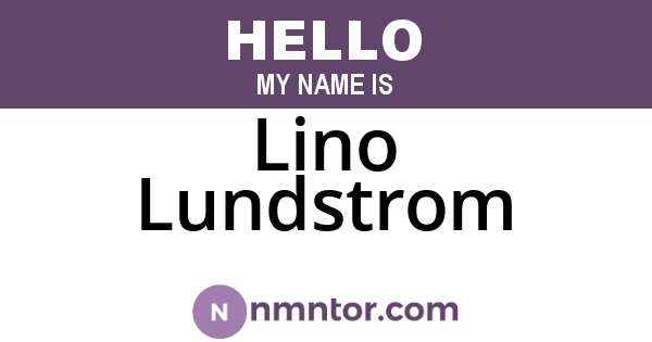 Lino Lundstrom