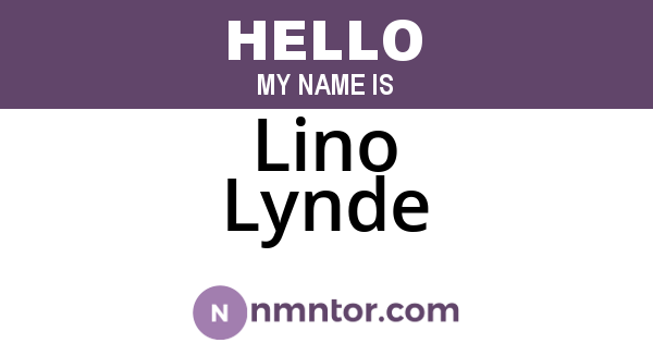 Lino Lynde