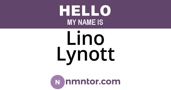 Lino Lynott