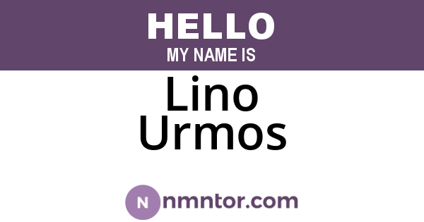 Lino Urmos