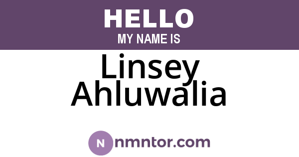 Linsey Ahluwalia