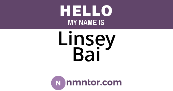 Linsey Bai