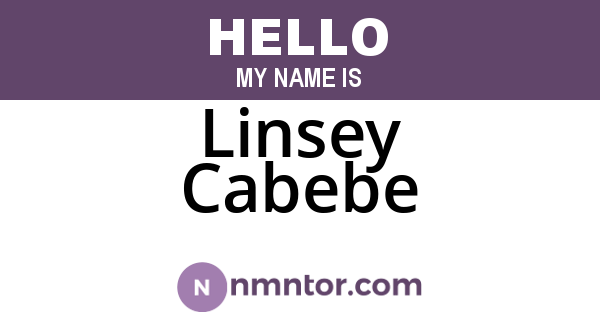Linsey Cabebe