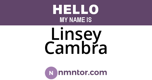 Linsey Cambra