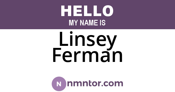 Linsey Ferman