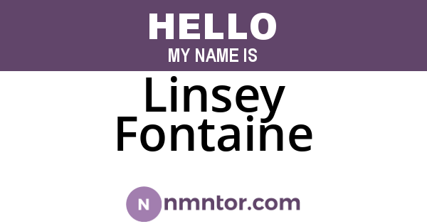 Linsey Fontaine