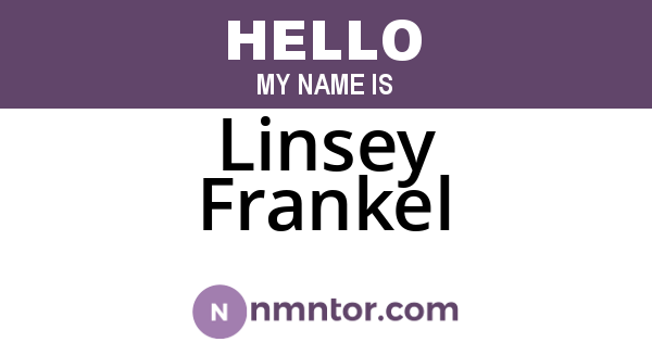 Linsey Frankel