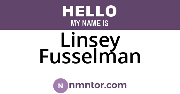 Linsey Fusselman