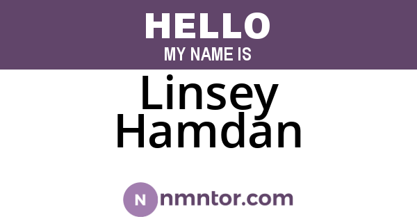 Linsey Hamdan