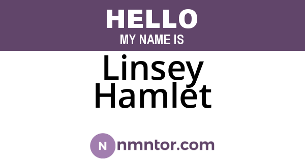 Linsey Hamlet