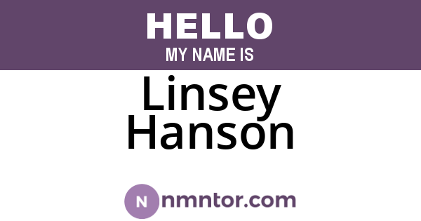 Linsey Hanson