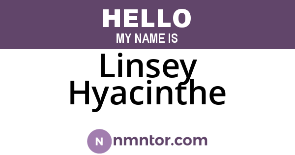 Linsey Hyacinthe