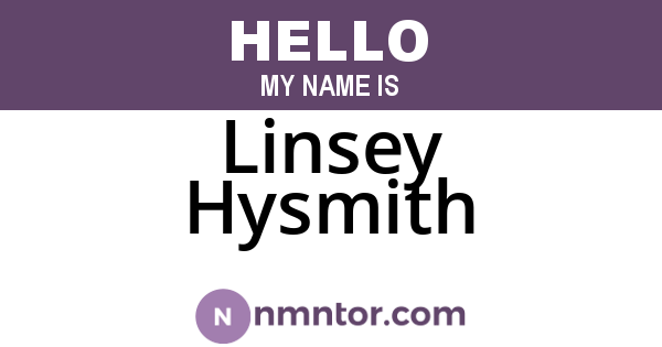 Linsey Hysmith
