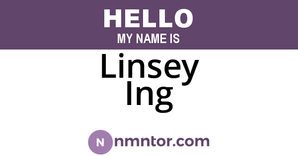 Linsey Ing