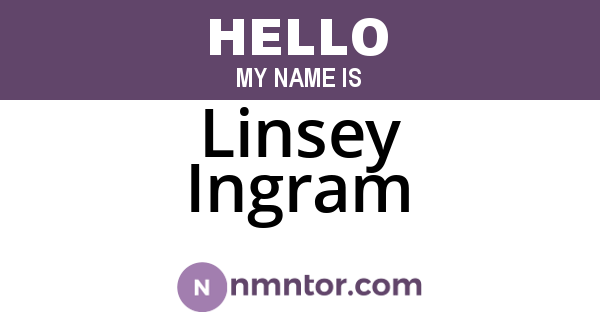 Linsey Ingram
