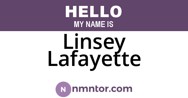 Linsey Lafayette