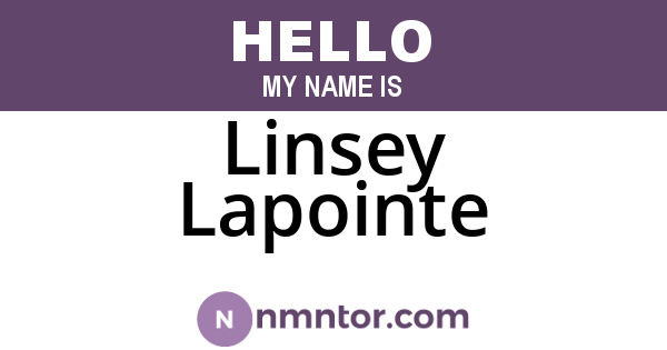 Linsey Lapointe