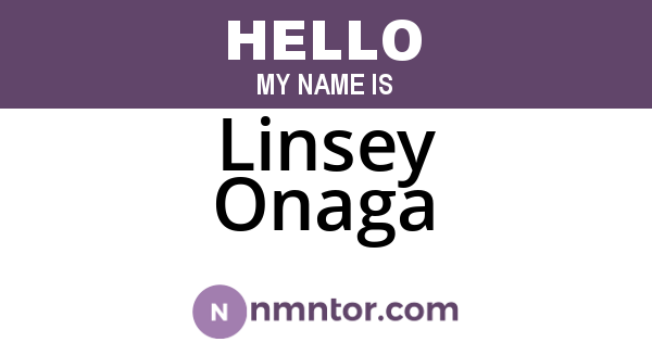 Linsey Onaga