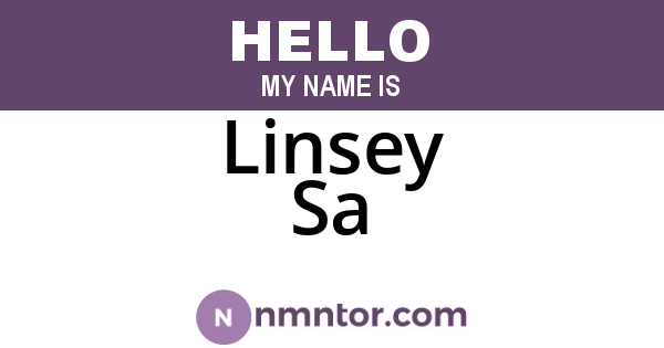Linsey Sa