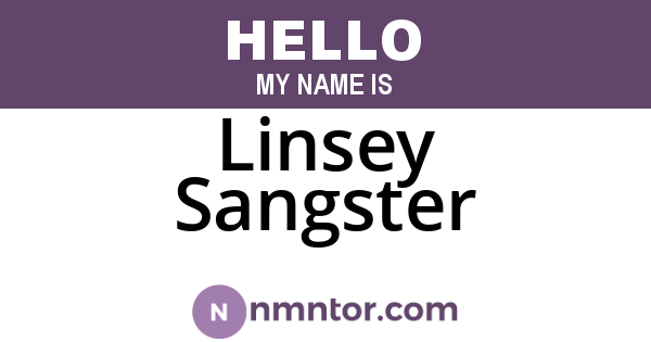 Linsey Sangster