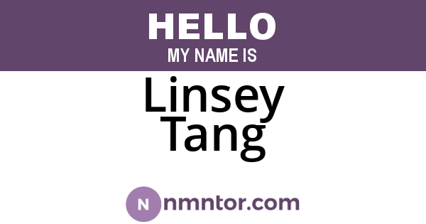 Linsey Tang