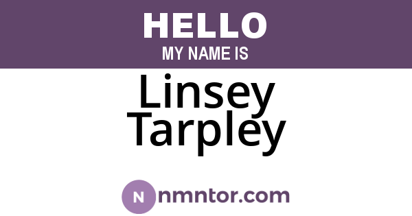 Linsey Tarpley