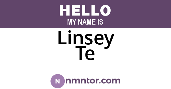 Linsey Te