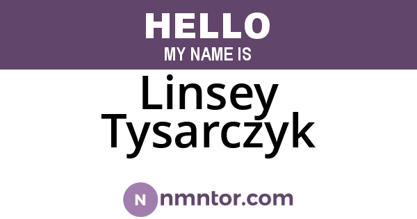 Linsey Tysarczyk