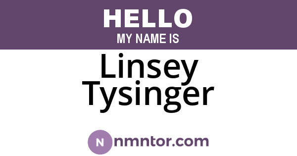 Linsey Tysinger