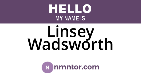 Linsey Wadsworth
