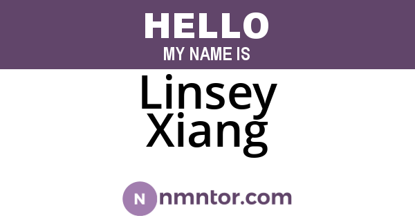 Linsey Xiang