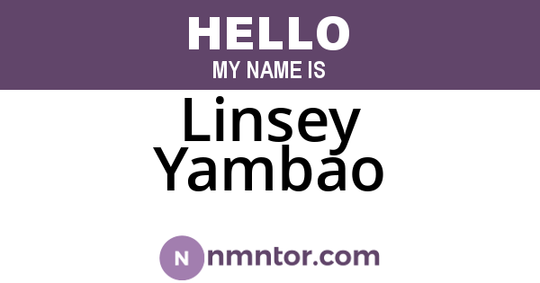 Linsey Yambao