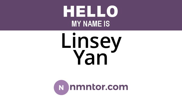 Linsey Yan