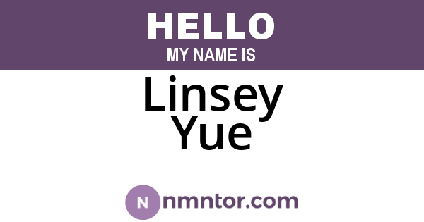 Linsey Yue
