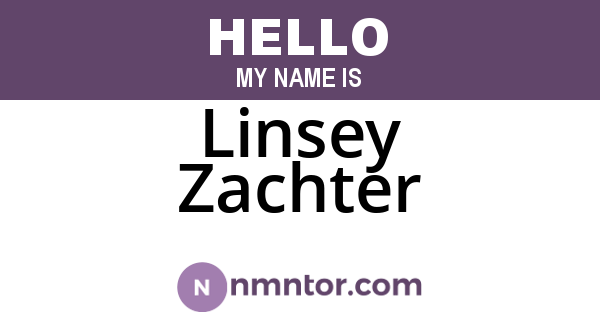 Linsey Zachter