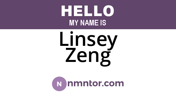 Linsey Zeng