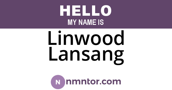 Linwood Lansang