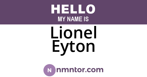 Lionel Eyton