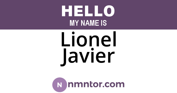 Lionel Javier