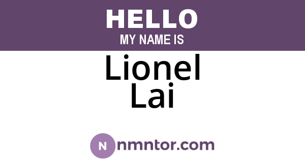 Lionel Lai