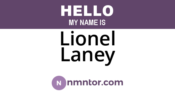 Lionel Laney