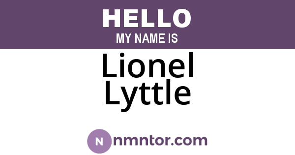 Lionel Lyttle
