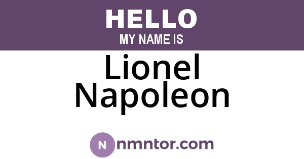 Lionel Napoleon