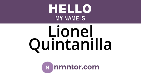 Lionel Quintanilla