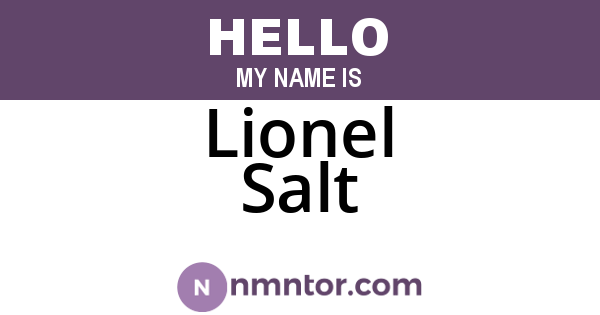 Lionel Salt