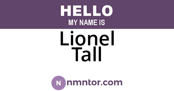 Lionel Tall