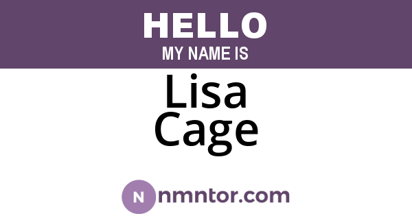 Lisa Cage