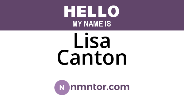 Lisa Canton